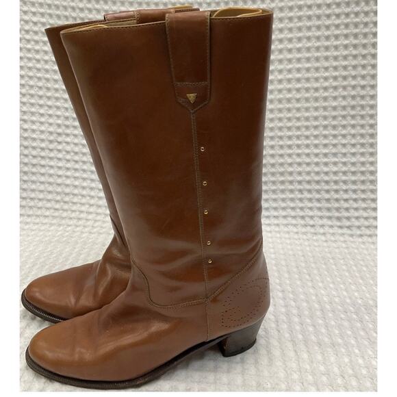 Vintage Gucci Riding Boots in Brown Leather - Size 6 - Picture 9 of 11